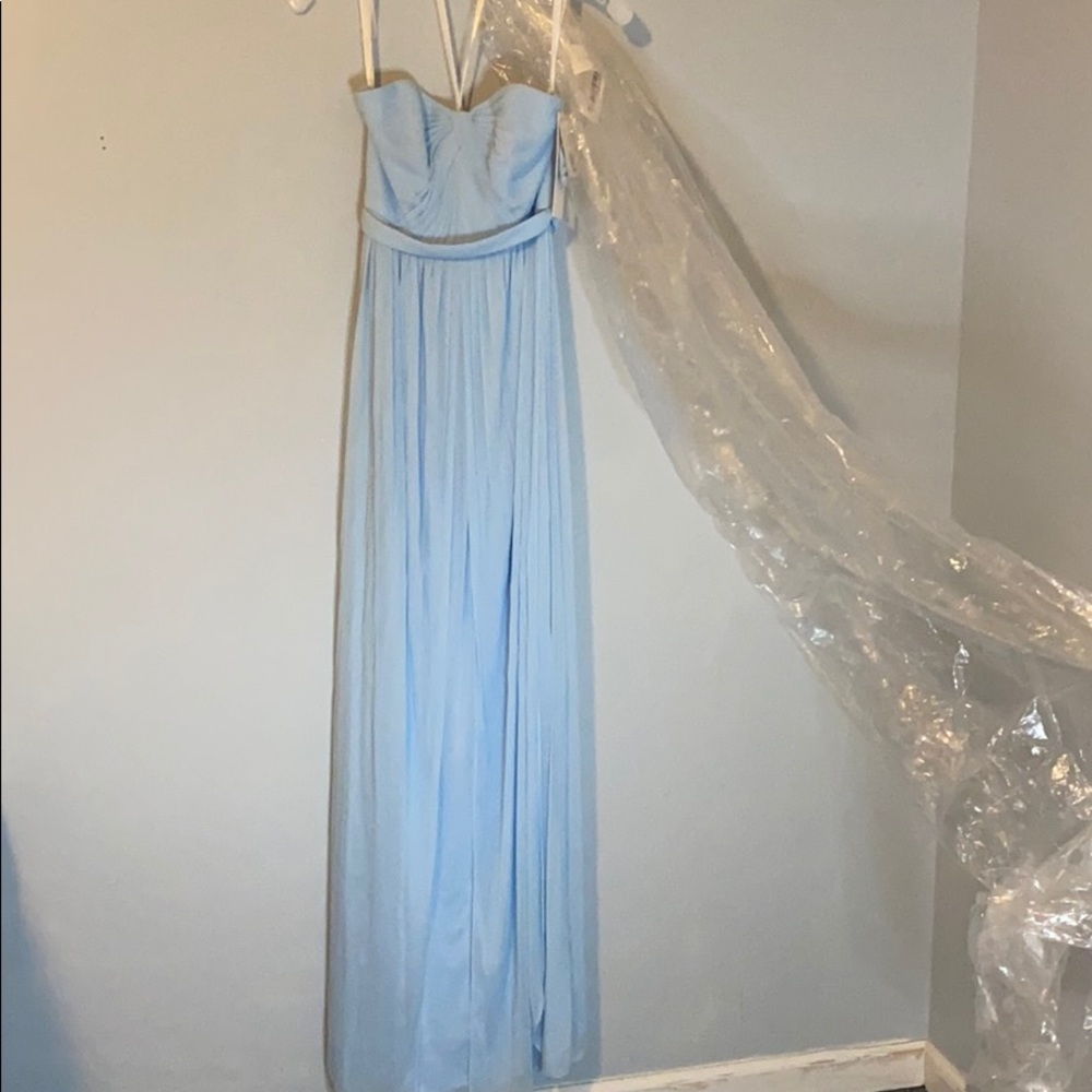 Blue evening gown